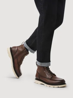 Boots|Jones Bootmaker - Essex Chunky Leather Boots Bruin