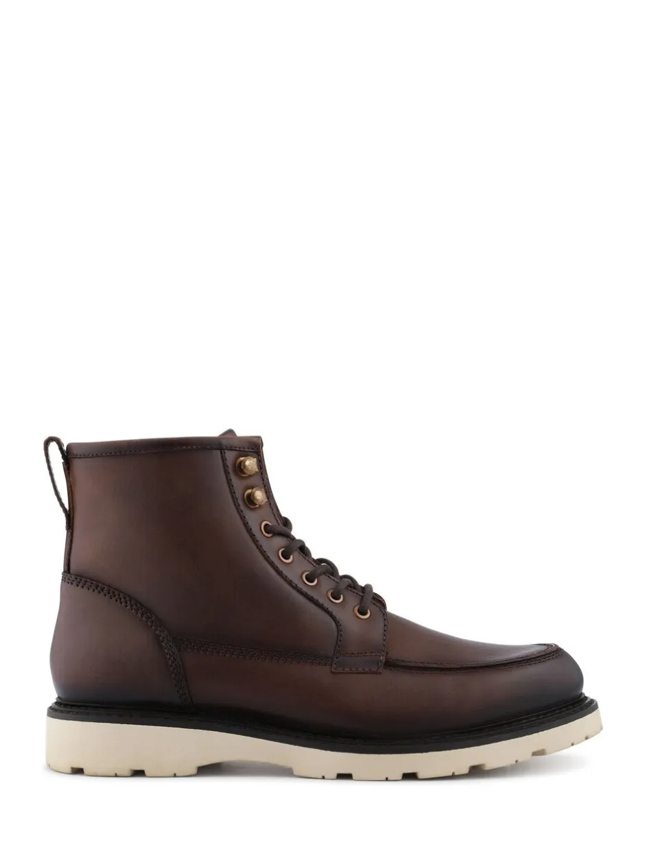 Boots|Jones Bootmaker - Essex Chunky Leather Boots Bruin