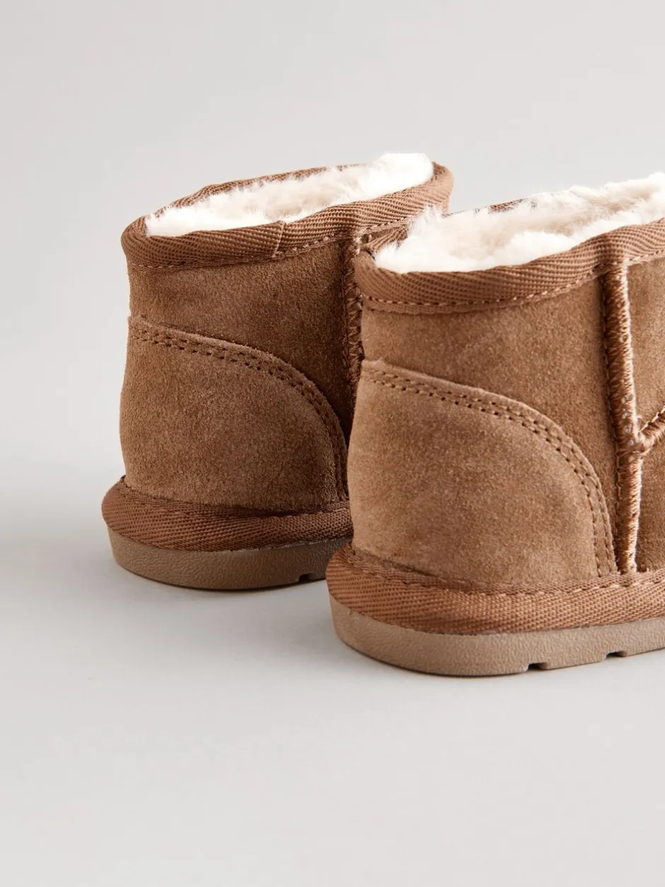 Boots*Next - Laarzen van suède met warme voering Bruin