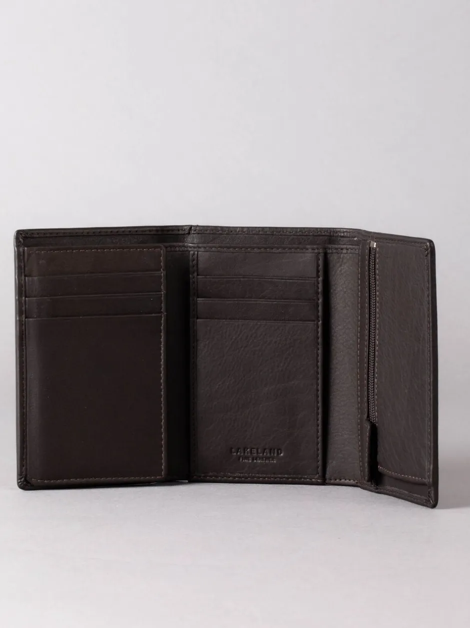 Portemonnees|Lakeland Leather - Bowston portemonnee met opvouwbaar ontwerp Bruin