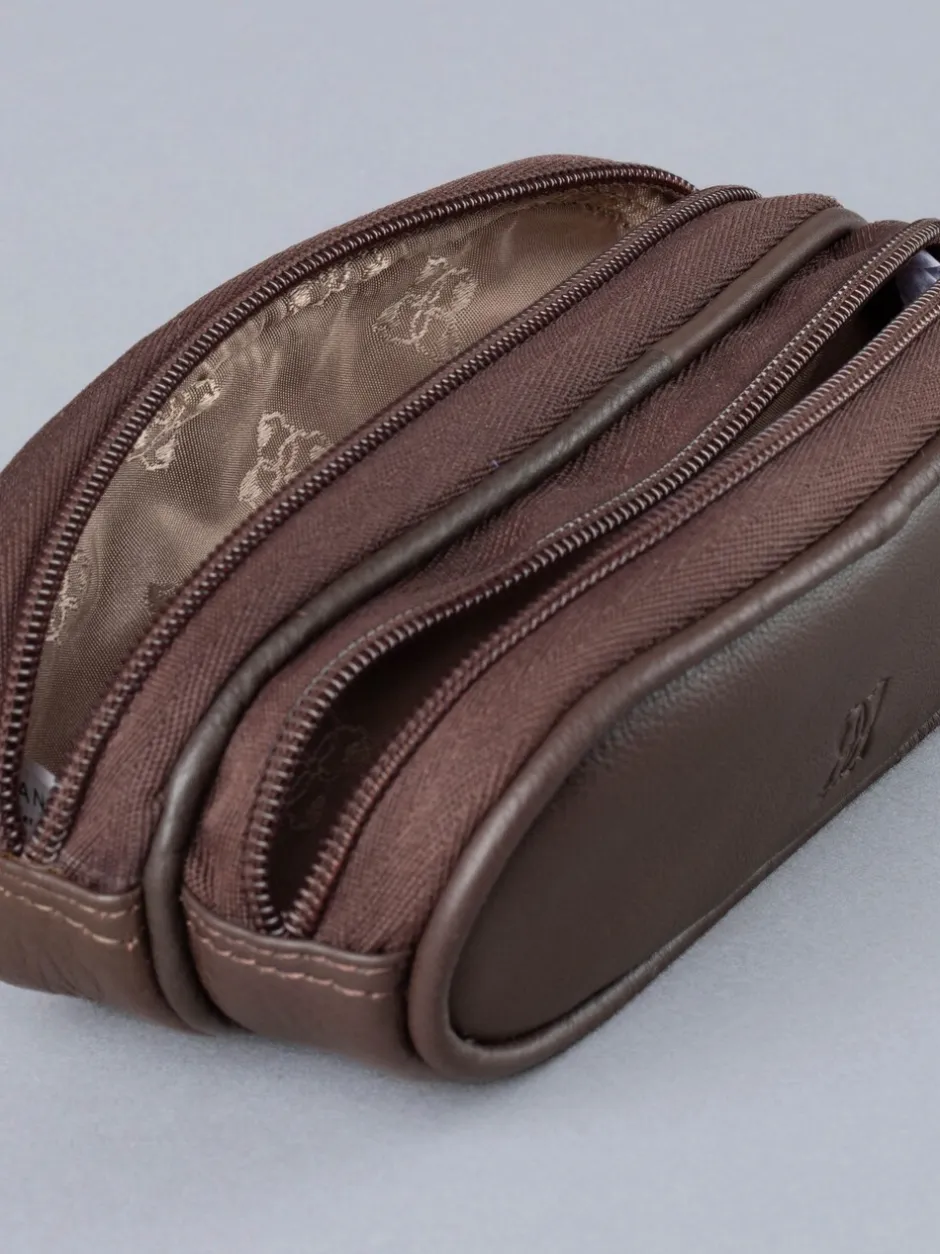 Zonnebril|Lakeland Leather Bruin - dubbele brillenkoker