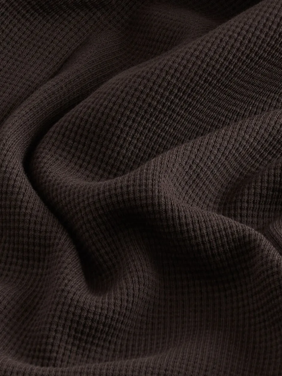 Poloshirts|Next - Lange mouwen - Polo met lange mouwen en wafeltextuur Bruin