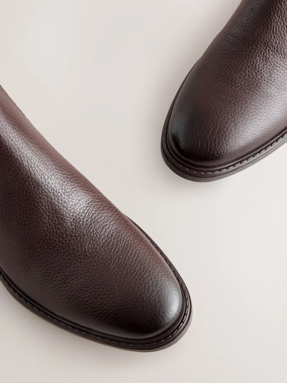 Boots|Next - Leren Chelsea laarzen Bruin