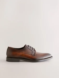 Schoenen|Formele Schoenen*Next - Leren Derby schoenen Bruin