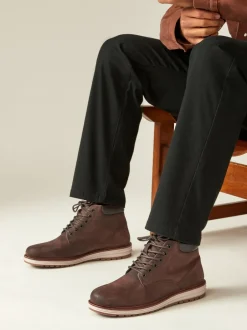 Boots|Next - Leren hoge schoenen Bruin