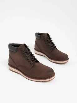 Boots|Next - Leren hoge schoenen Bruin