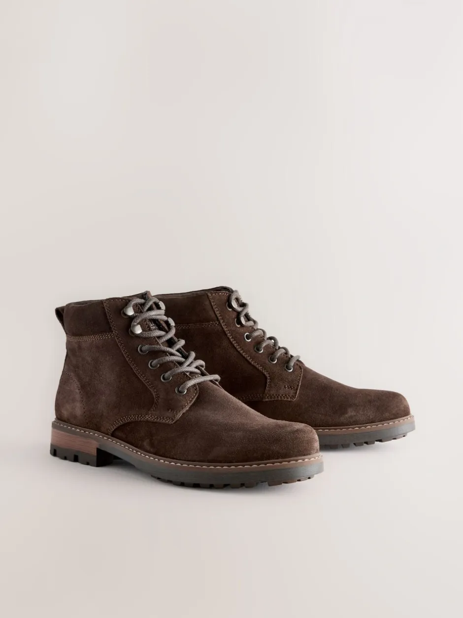 Boots*Next - Leren hoge schoenen Bruin