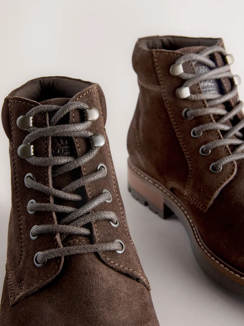 Boots*Next - Leren hoge schoenen Bruin