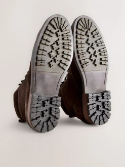 Boots*Next - Leren hoge schoenen Bruin