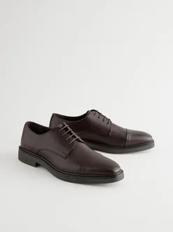 Schoenen|Formele Schoenen*Next - Leren schoenen met contrasterende neus Bruin