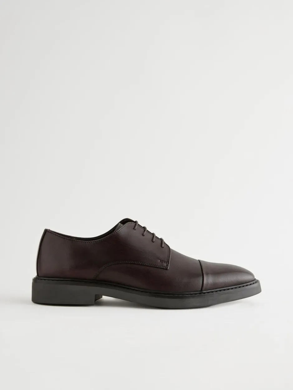 Schoenen|Formele Schoenen*Next - Leren schoenen met contrasterende neus Bruin