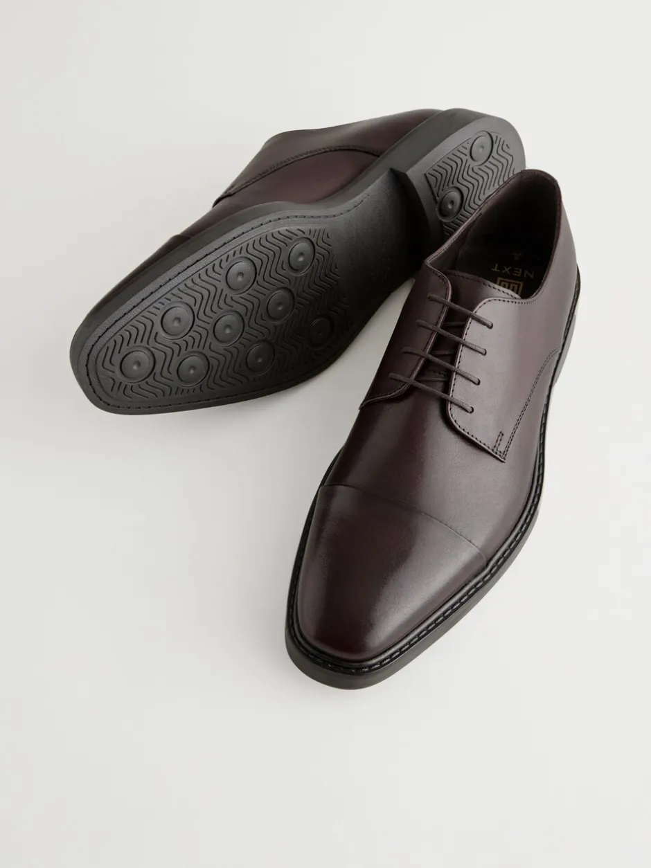 Schoenen|Formele Schoenen*Next - Leren schoenen met contrasterende neus Bruin