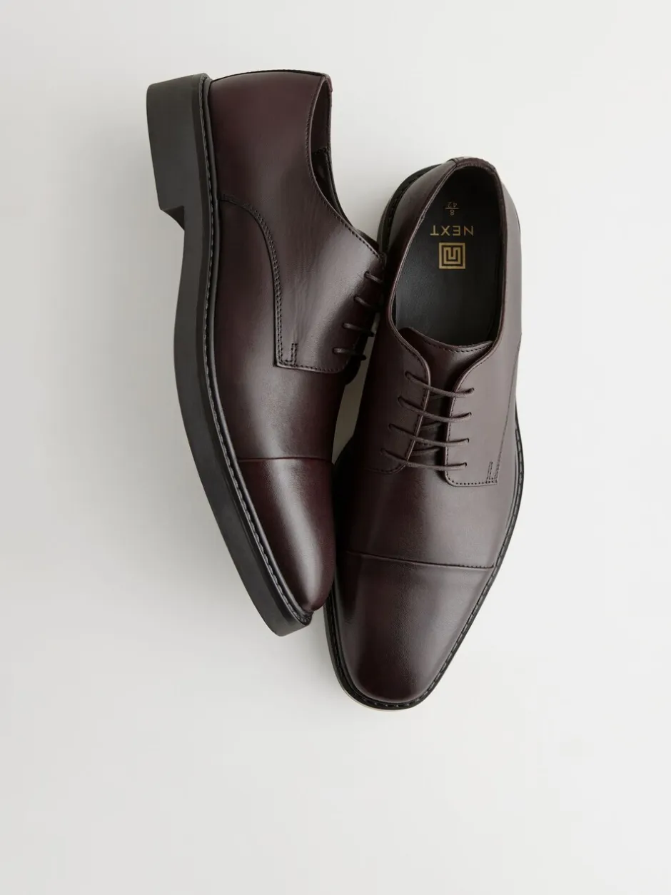 Schoenen|Formele Schoenen*Next - Leren schoenen met contrasterende neus Bruin