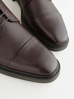 Schoenen|Formele Schoenen*Next - Leren schoenen met contrasterende neus Bruin