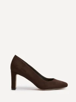 Schoenen Met Hakken|Linzi - Agenda Block Heel Courts Bruin