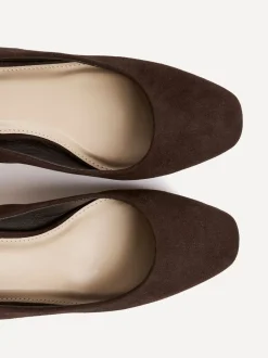 Schoenen Met Hakken|Linzi - Agenda Block Heel Courts Bruin