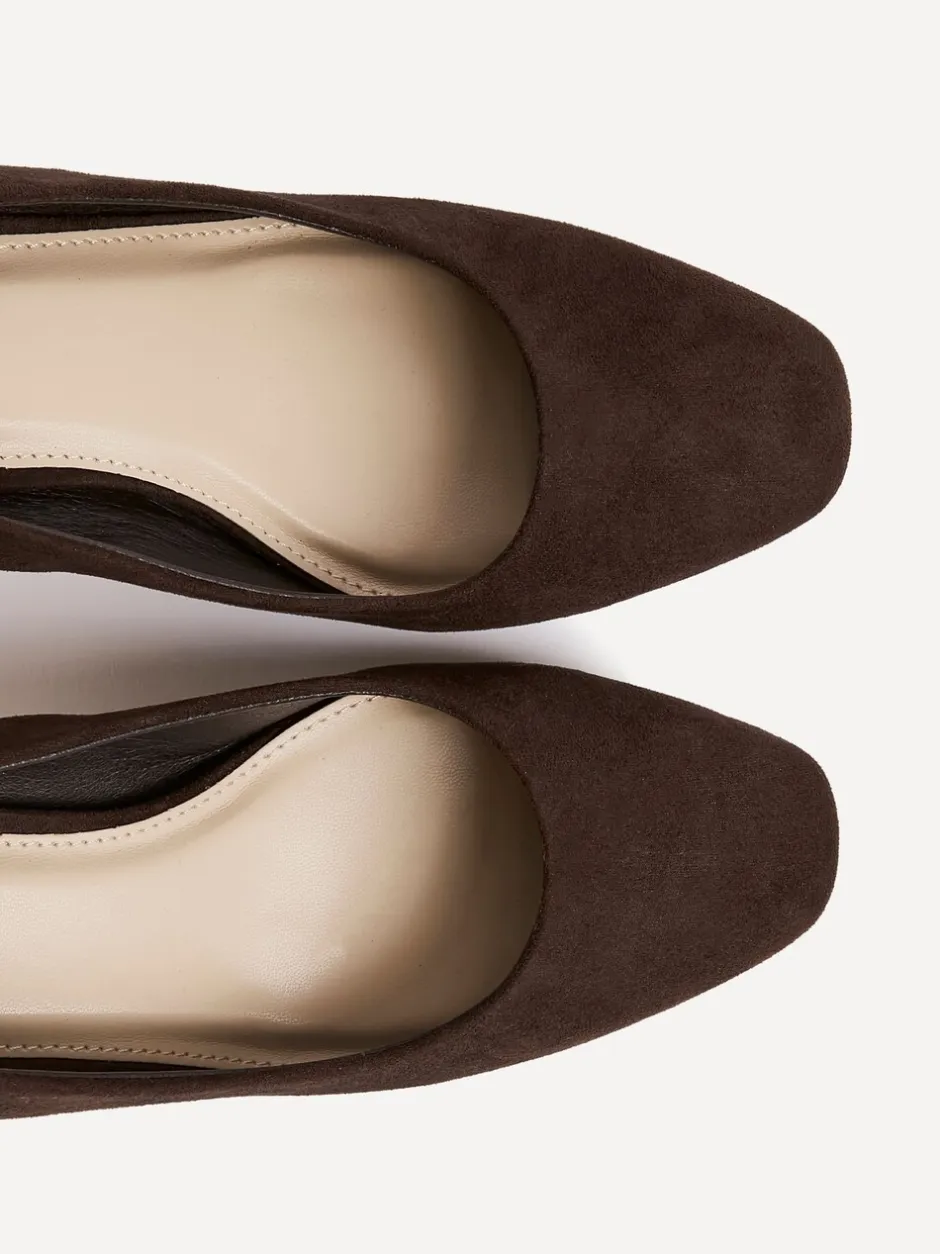Schoenen Met Hakken|Linzi - Agenda Block Heel Courts Bruin