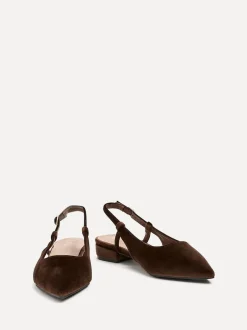 Lage Schoenen*Linzi - Clasica Low Heeled Slingback Courts Bruin