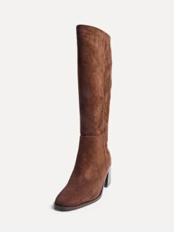 Boots*Linzi - Levine - Hoge laarzen met blokhak Bruin