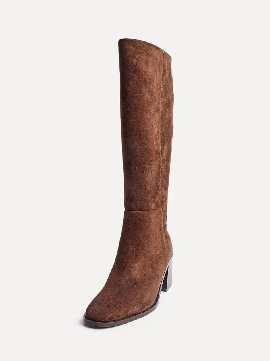 Boots*Linzi - Levine - Hoge laarzen met blokhak Bruin