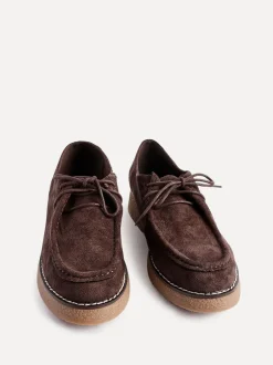Lage Schoenen|Linzi - Perth Laced Chunky Loafers Bruin