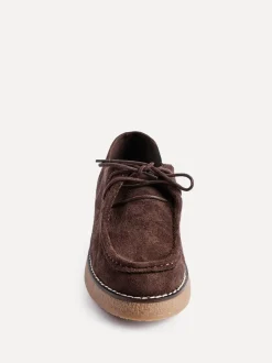 Lage Schoenen|Linzi - Perth Laced Chunky Loafers Bruin