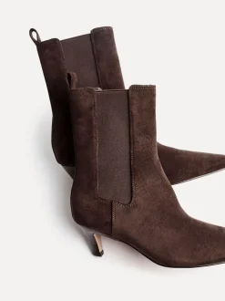 Boots*Linzi - Ritual Kitten Heeled Chelsea Boots Bruin