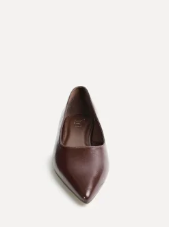 Lage Schoenen*Linzi - Wide Fit Compete Pointed Toe Ballet Flat Shoes Bruin