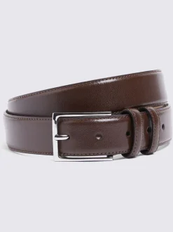 Riemen En Bretels|MOSS - Classic Leather Belt Bruin