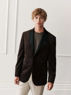 Smokings En Feestkleding|Blazers En Business-Jasjes*Next - Normale Pasvorm - Fluwelen blazer Bruin