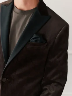 Smokings En Feestkleding|Blazers En Business-Jasjes*Next - Normale Pasvorm - Fluwelen blazer Bruin