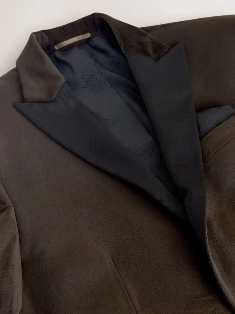 Smokings En Feestkleding|Blazers En Business-Jasjes*Next - Normale Pasvorm - Fluwelen blazer Bruin