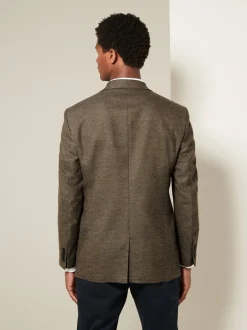 Blazers En Business-Jasjes*Next - Normale Pasvorm - Modieuze blazer met textuur Bruin