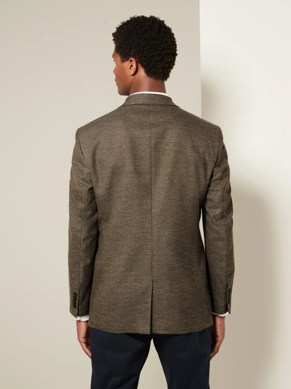 Blazers En Business-Jasjes*Next - Normale Pasvorm - Modieuze blazer met textuur Bruin