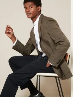 Blazers En Business-Jasjes*Next - Normale Pasvorm - Modieuze blazer met textuur Bruin
