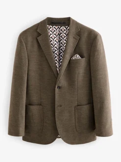 Blazers En Business-Jasjes*Next - Normale Pasvorm - Modieuze blazer met textuur Bruin