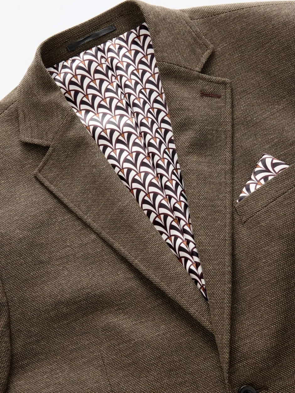 Blazers En Business-Jasjes*Next - Normale Pasvorm - Modieuze blazer met textuur Bruin