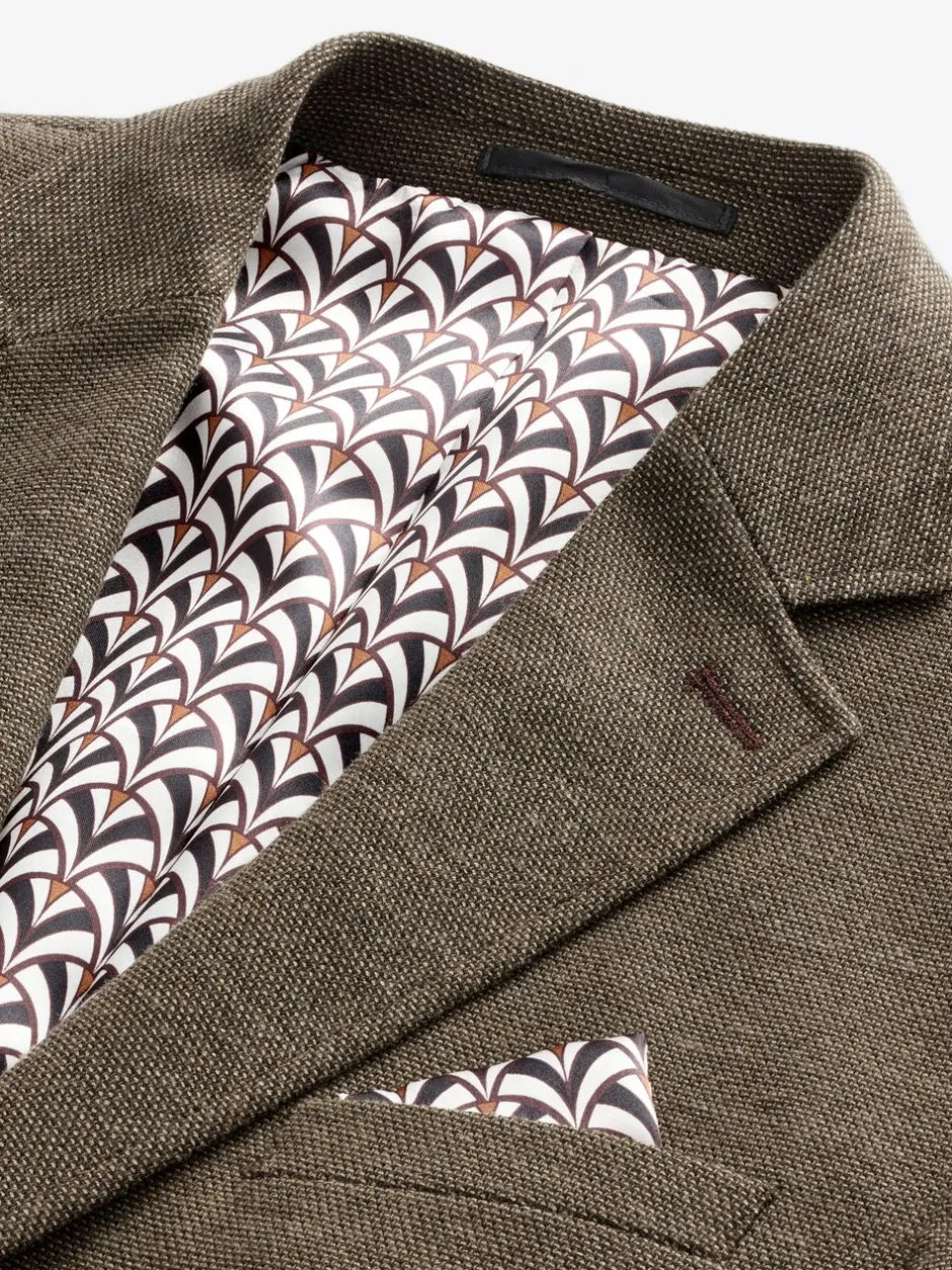 Blazers En Business-Jasjes*Next - Normale Pasvorm - Modieuze blazer met textuur Bruin