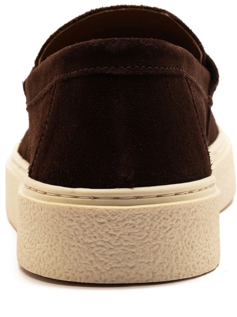 Schoenen|Formele Schoenen|Off The Hook - Rory Suede Tassel Loafers with Flat Sole Bruin