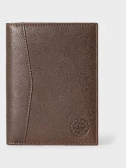 Portemonnees*Osprey London - - The Compass leren paspoorthouder Bruin