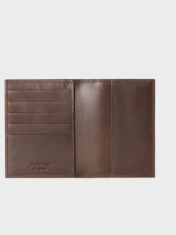Portemonnees*Osprey London - - The Compass leren paspoorthouder Bruin