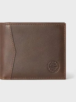 Portemonnees|Osprey London - The Compass leren muntenportemonnee Bruin