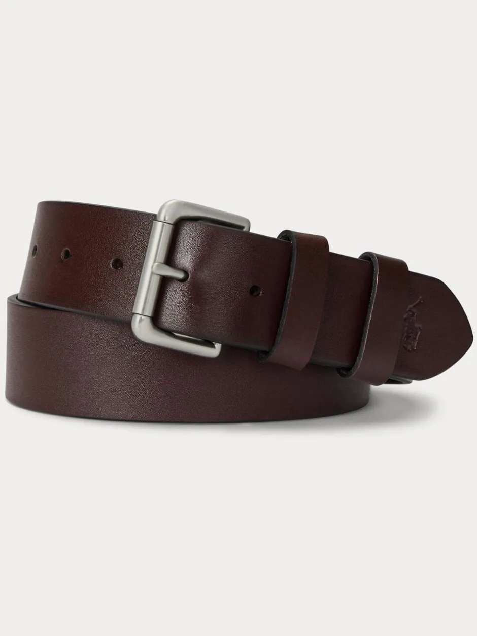 Riemen En Bretels*Polo Ralph Lauren - leren jeansriem Bruin