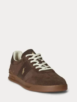 Sneakers*Polo Ralph Lauren - Hertitage Aera suède mix sneakers Bruin