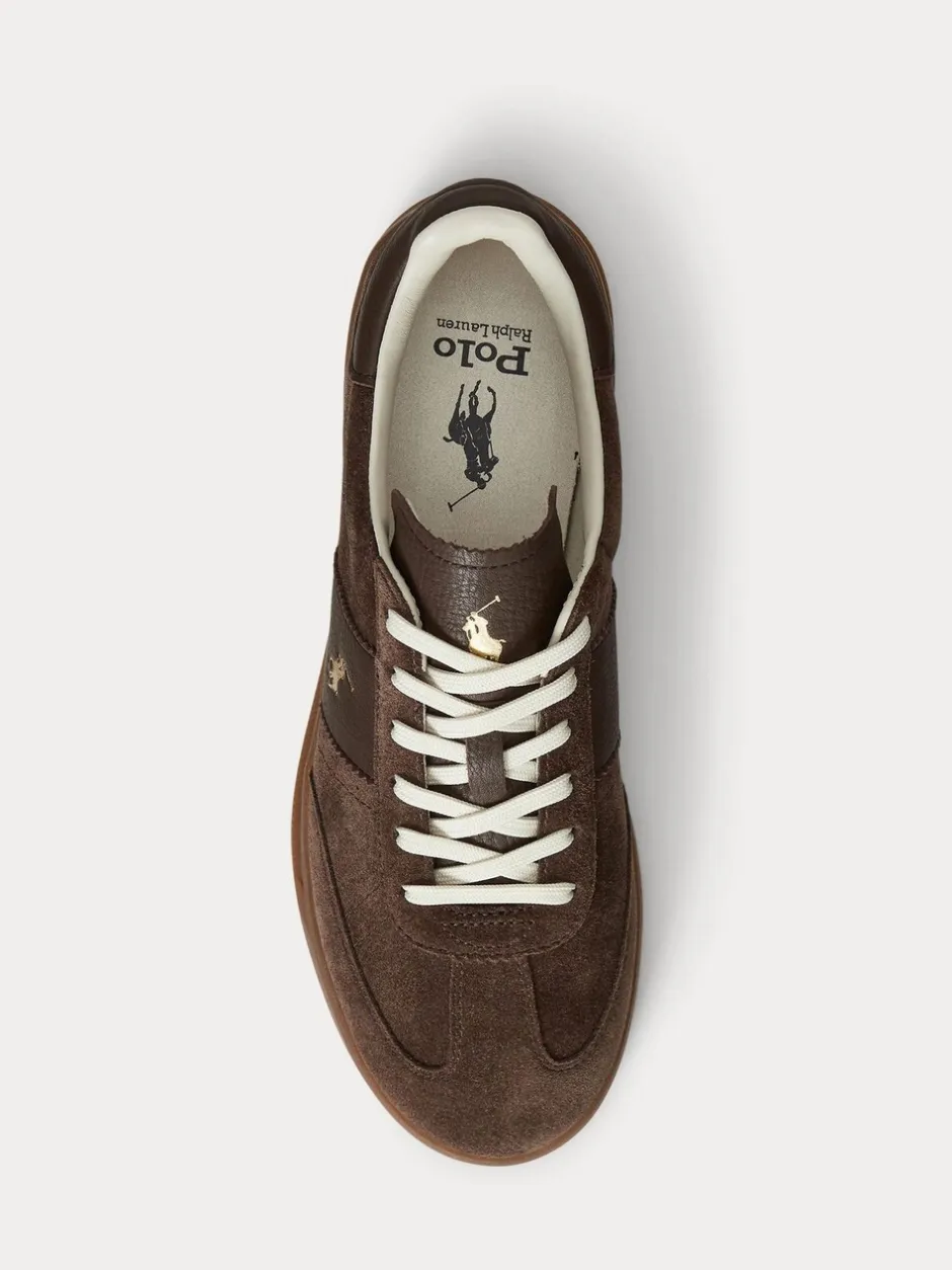 Sneakers*Polo Ralph Lauren - Hertitage Aera suède mix sneakers Bruin