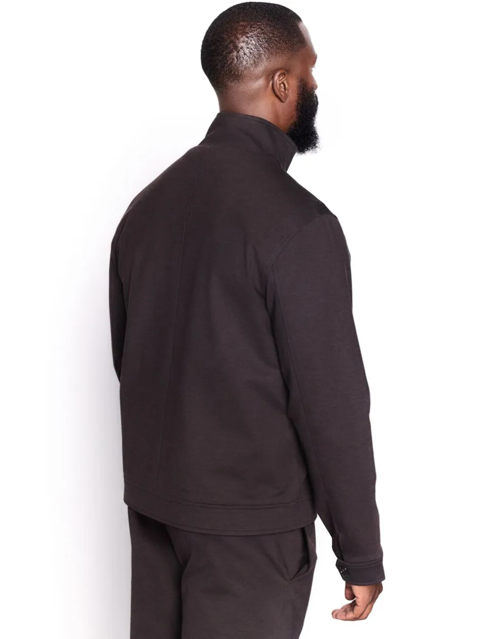 Blazers En Business-Jasjes|Next - Premium slimme opstaande kraag met rits en wol Bruin