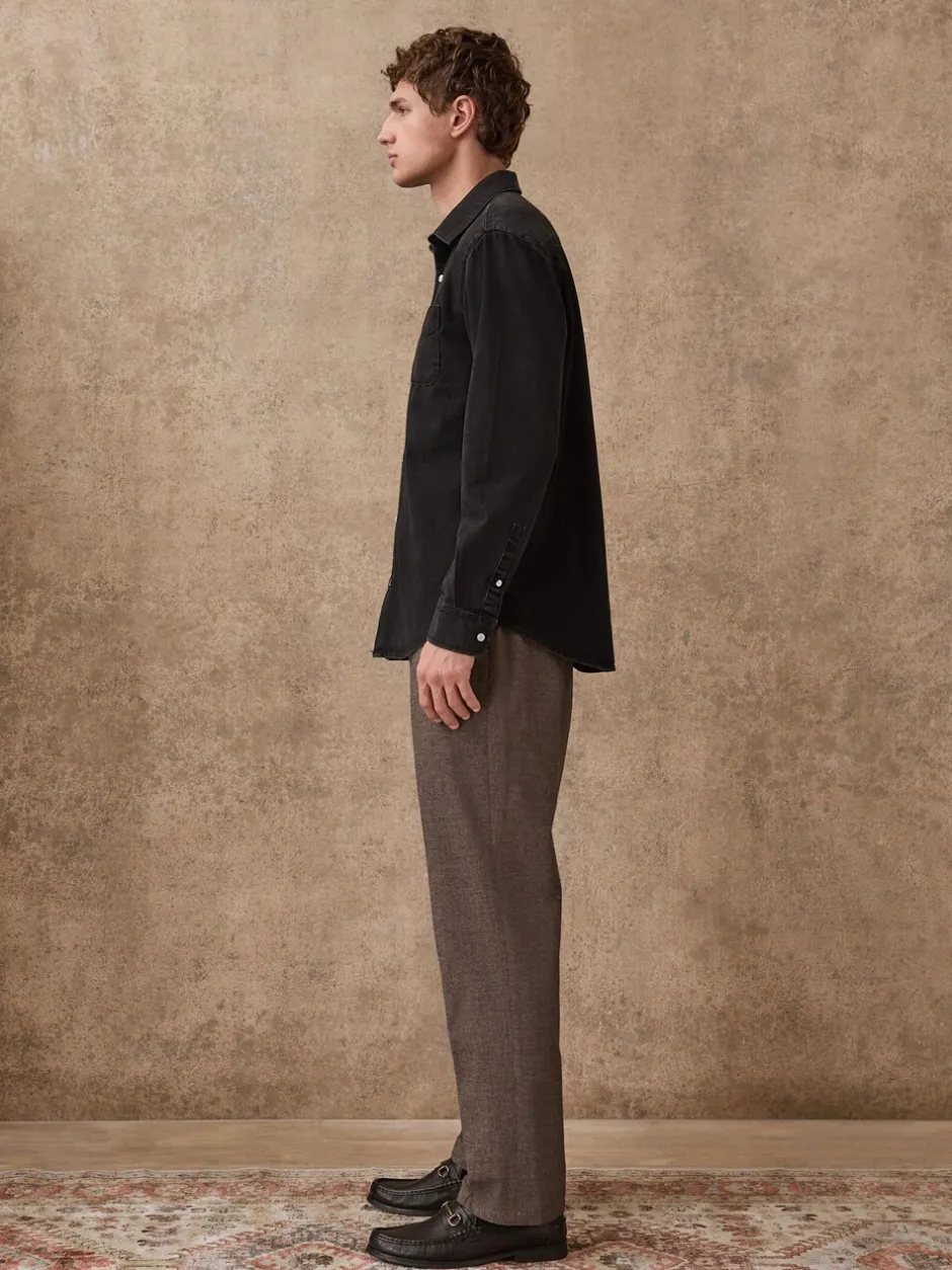 Formele Broek|Broeken En Chino's|Next - Regular Fit Smart Brushed Cotton Textured Trousers Bruin