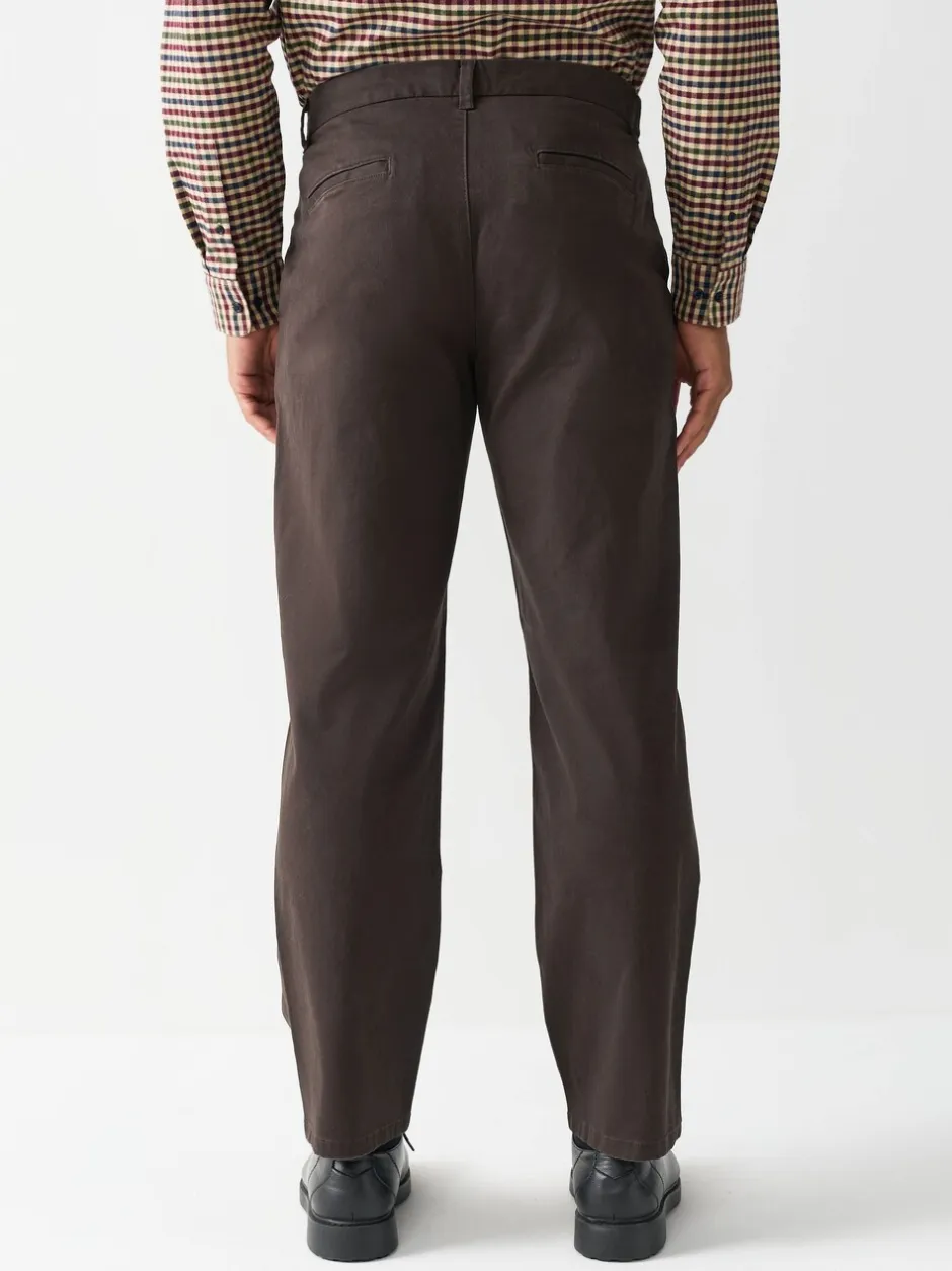 Broeken En Chino's|Next Bruin - Relaxed fit - Stretchy chino