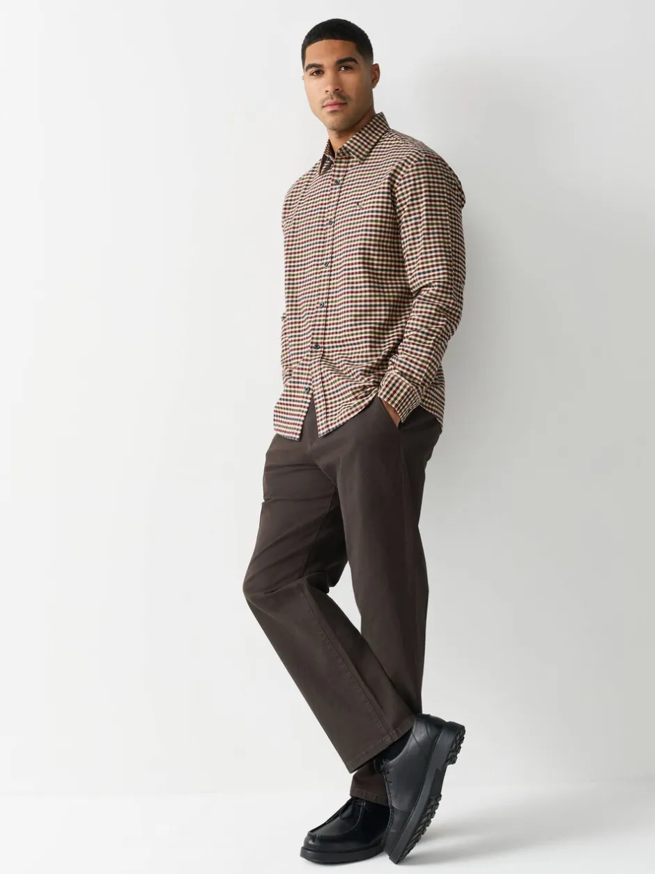 Broeken En Chino's|Next Bruin - Relaxed fit - Stretchy chino
