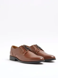 Formele Schoenen|River Island - Formele Derby Schoenen Bruin